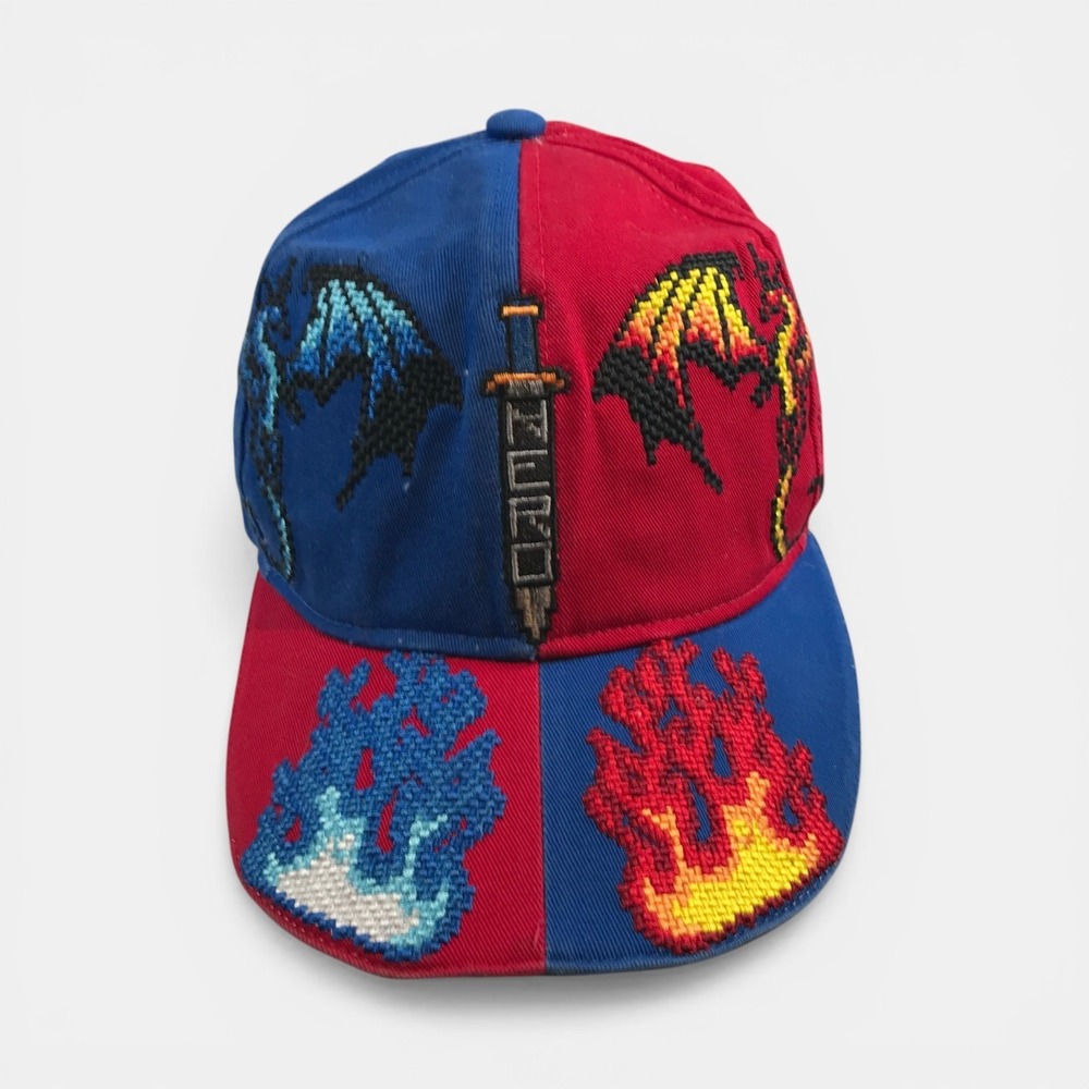 Cap‎ America Fire And Ice Dragons Nerd Patches Adjustable Snapback Hat Cap